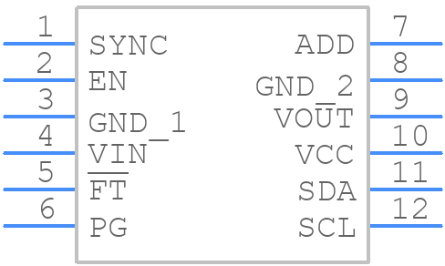 mEZDPD3603A - Monolithic Power Systems (MPS) - PCB symbol