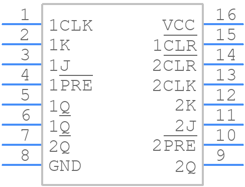 SN74F112DRE4 - Texas Instruments - PCB symbol