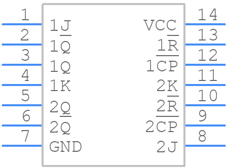 74HCT107D,653 - Nexperia - PCB symbol