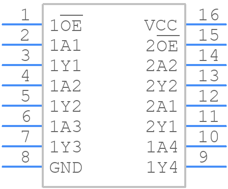 SN74LV367APWRG4 - Texas Instruments - PCB symbol