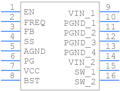 MPQ8632GLE-4-Z - Monolithic Power Systems (MPS) - PCB symbol