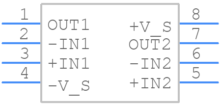 LMV358AMU8X - onsemi - PCB symbol