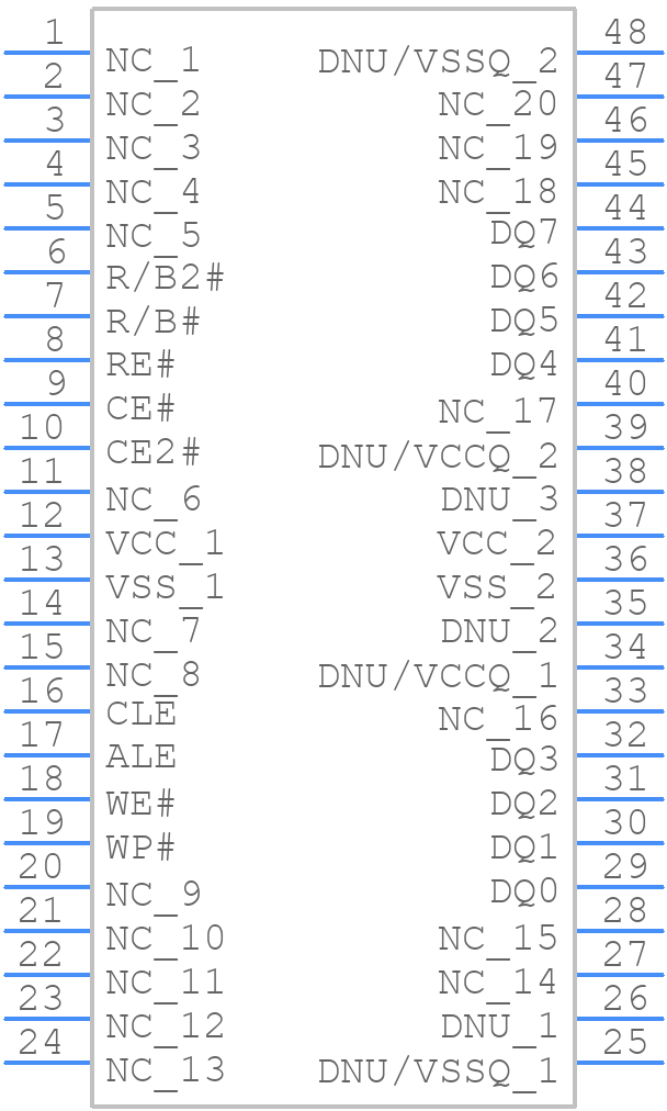 MT29F64G08AFAAAWP-ITZ:A - Micron - PCB symbol