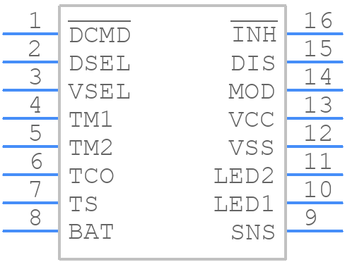 BQ2004HSNTRG4 - Texas Instruments - PCB symbol