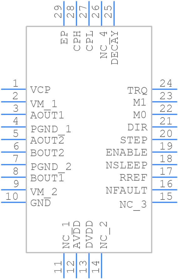 DRV8886ATRHRT - Texas Instruments - PCB symbol