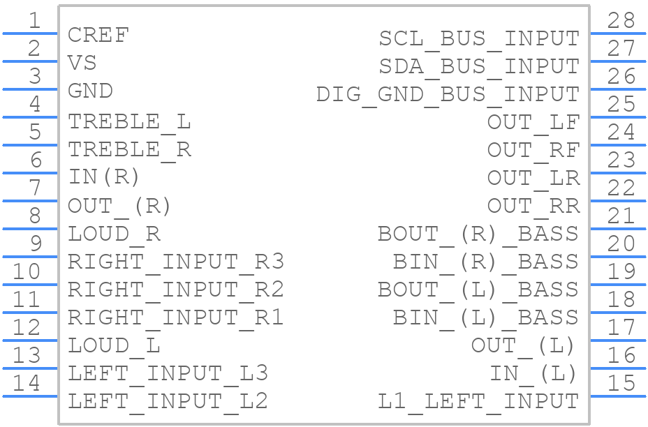 TDA7303 - STMicroelectronics - PCB symbol