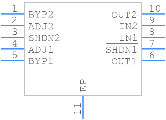 LT3027EMSE#PBF - Analog Devices - PCB symbol