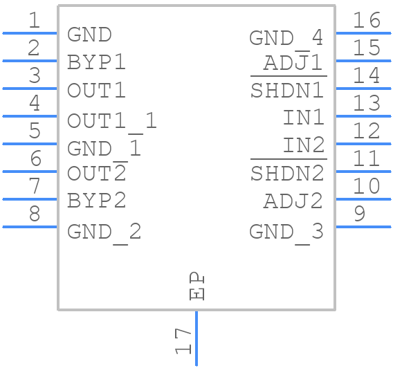 LT3028EFE#PBF - Analog Devices - PCB symbol