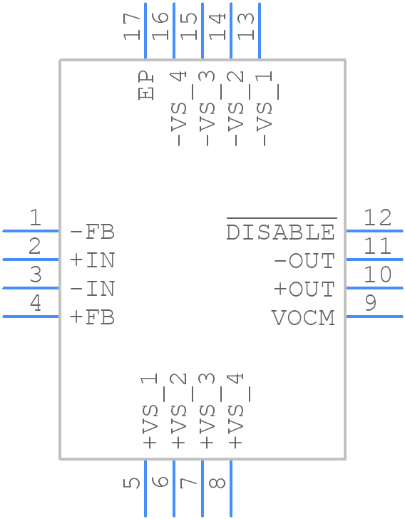 ADA4940-1ACPZ - Analog Devices - PCB symbol