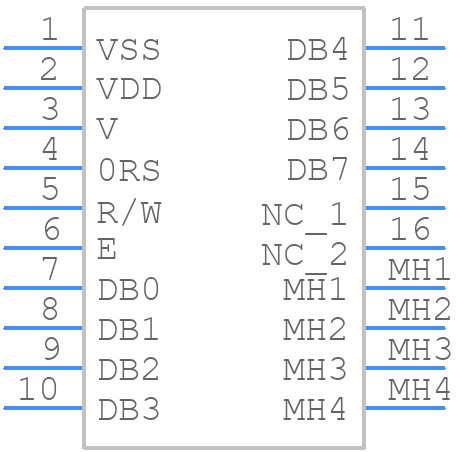 MC21605C6W-SPR-V2 - MIDAS - PCB symbol