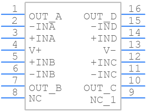 LT6222CGN#PBF - Analog Devices - PCB symbol