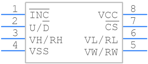 X9C103SZ - Renesas Electronics - PCB symbol