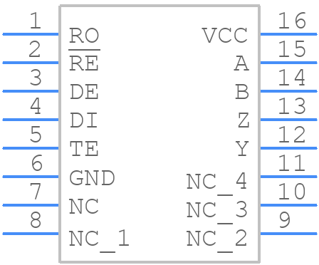 LTC2855CGN#PBF - Analog Devices - PCB symbol