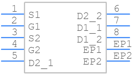 SI5922DU-T1-GE3 - Vishay - PCB symbol
