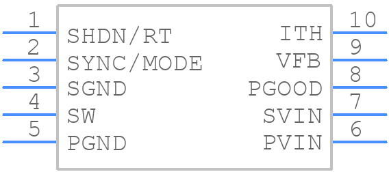 LTC3411EMS#PBF - Analog Devices - PCB symbol