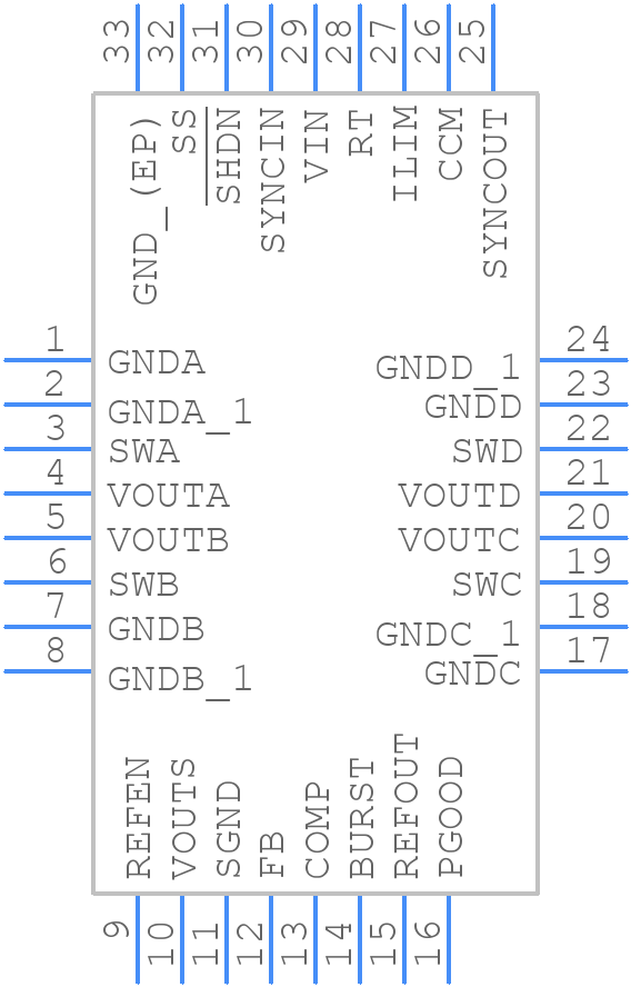 LTC3425EUH#PBF - Analog Devices - PCB symbol