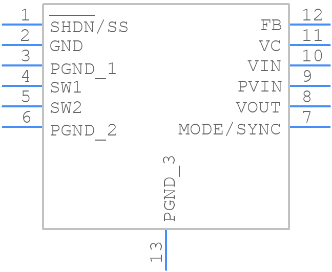 LTC3441EDE#PBF - Analog Devices - PCB symbol
