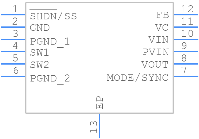 LTC3443EDE#PBF - Analog Devices - PCB symbol