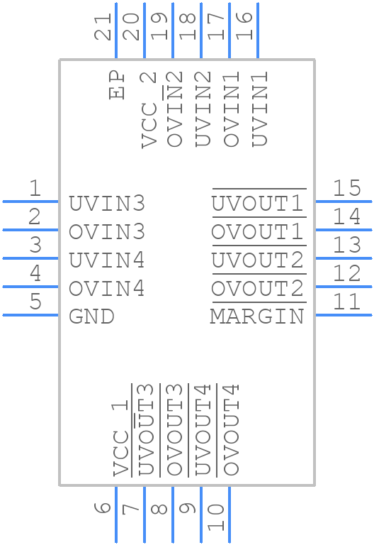 MAX16008TP+ - Analog Devices - PCB symbol