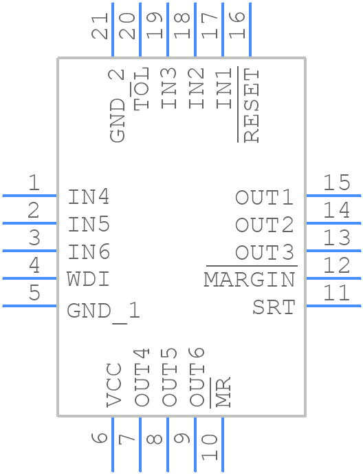 MAX16004ATP+ - Analog Devices - PCB symbol