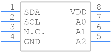 DS1624S+ - Analog Devices - PCB symbol