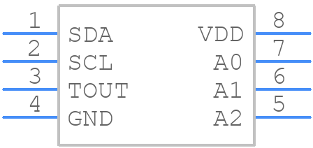 DS1721S+ - Analog Devices - PCB symbol