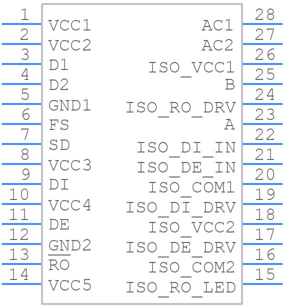 MAX1480CEPI+ - Analog Devices - PCB symbol