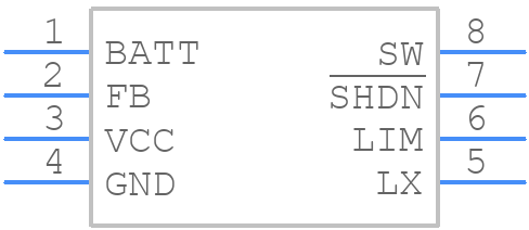MAX1606EUA+ - Analog Devices - PCB symbol