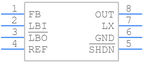 MAX1675EUA+ - Analog Devices - PCB symbol