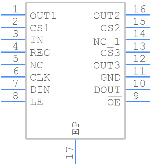 MAX16825EUE+ - Analog Devices - PCB symbol