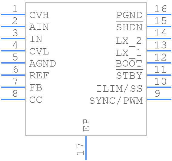 MAX1684EEE+ - Analog Devices - PCB symbol