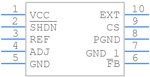 MAX1698EUB+ - Analog Devices - PCB symbol