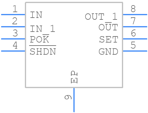 MAX1806EUA33+ - Analog Devices - PCB symbol