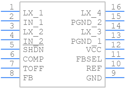 MAX1831EEE+ - Analog Devices - PCB symbol