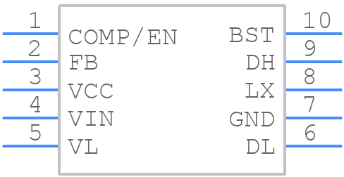 MAX1967EUB+ - Analog Devices - PCB symbol