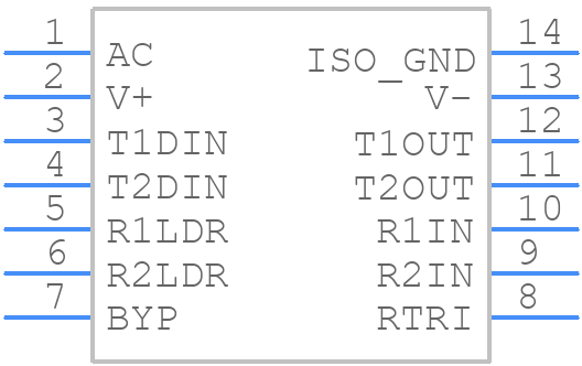 MAX251CSD+ - Analog Devices - PCB symbol
