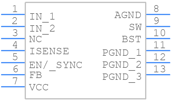 MP2499MGQB-Z - Monolithic Power Systems (MPS) - PCB symbol