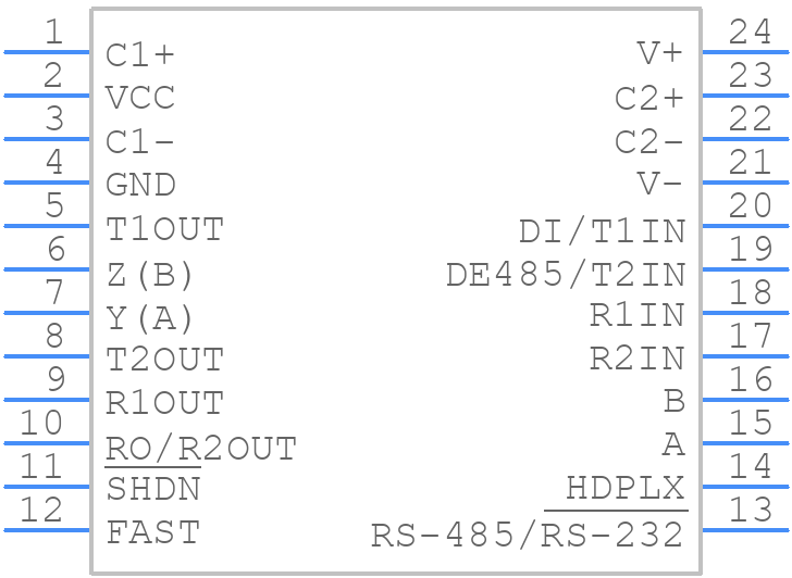 MAX3161CAG+ - Analog Devices - PCB symbol