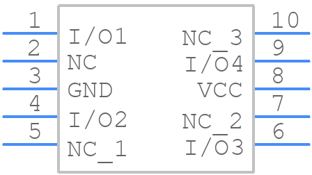 MAX3208EAUB+ - Analog Devices - PCB symbol