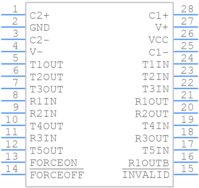 MAX3238EAI+ - Analog Devices - PCB symbol