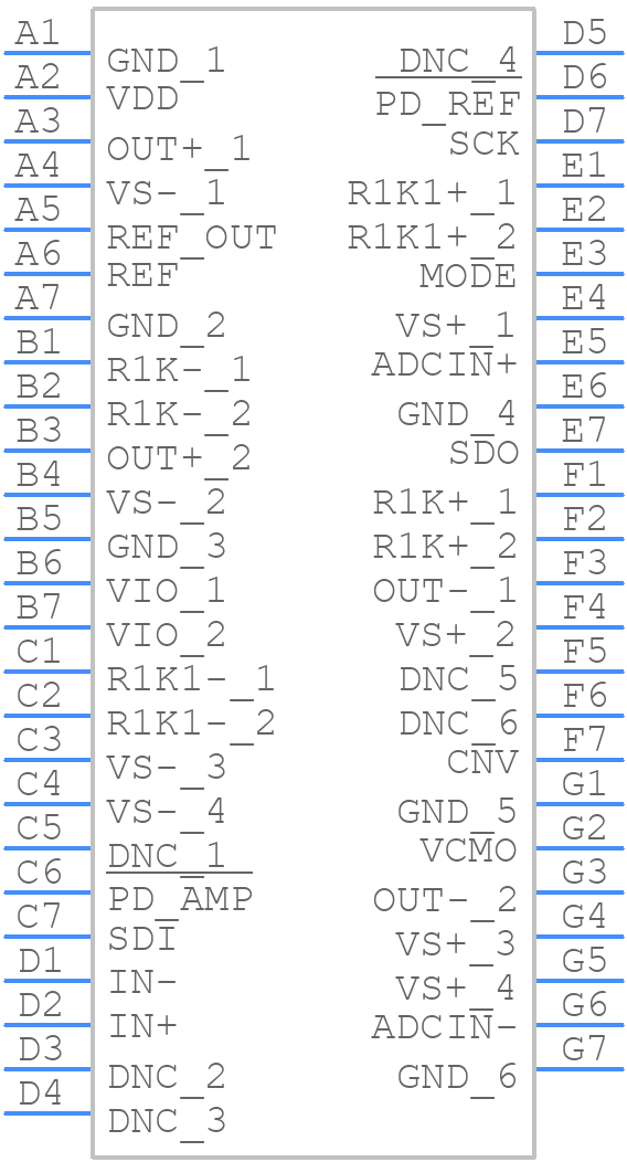 ADAQ4001BBCZ-RL13 - Analog Devices - PCB symbol