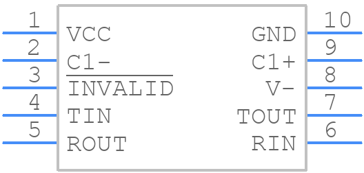 MAX3313ECUB+ - Analog Devices - PCB symbol