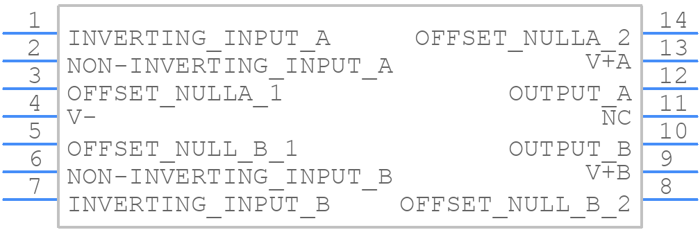 LM747EN/NOPB - Texas Instruments - PCB symbol