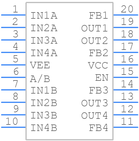 MAX4025EWP+ - Analog Devices - PCB symbol