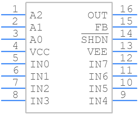 MAX4312ESE+ - Analog Devices - PCB symbol