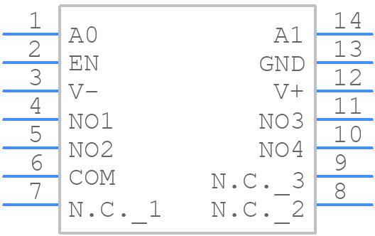MAX4518CPD+ - Analog Devices - PCB symbol