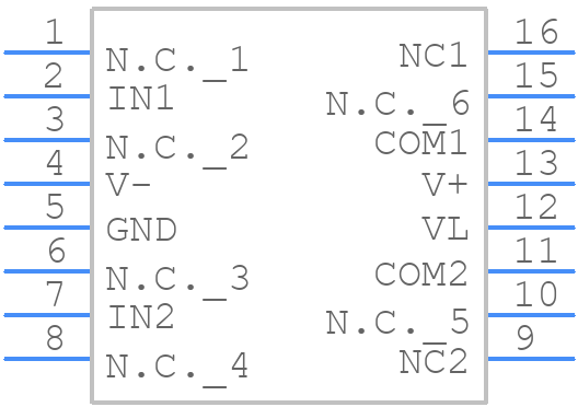 MAX4680EAE+ - Analog Devices - PCB symbol