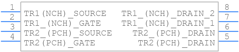 SP8M31HZGTB - ROHM Semiconductor - PCB symbol