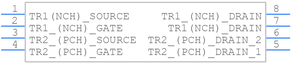 SP8M6HZGTB - ROHM Semiconductor - PCB symbol