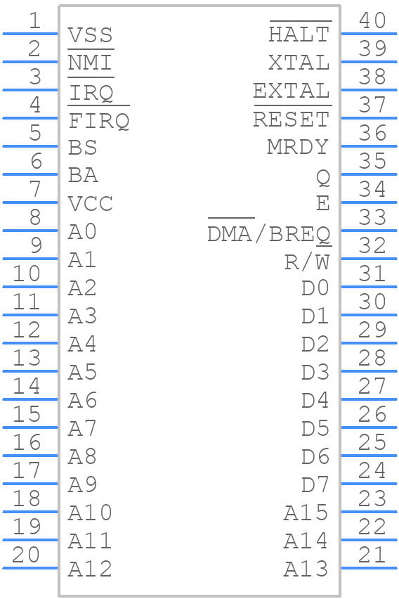 MC6809L - Motorola - PCB symbol